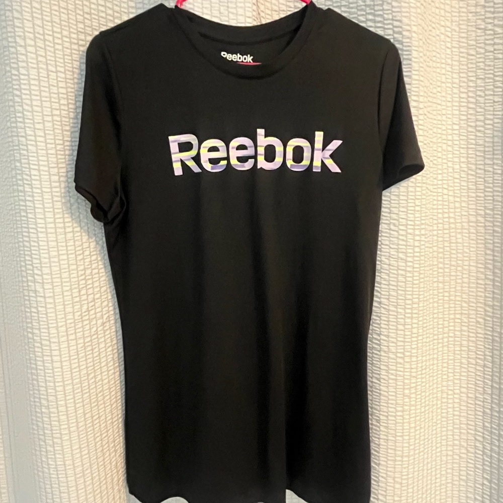 NWOT Reebok Black Tee with White Logo